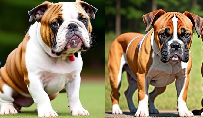 What is Difference Between Bull dog and Boxer?